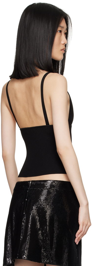 Потник Dolce & Gabbana Dolce&Gabbana Knit V-Neck Tank Top Черно | FXL05T JFME0, 2