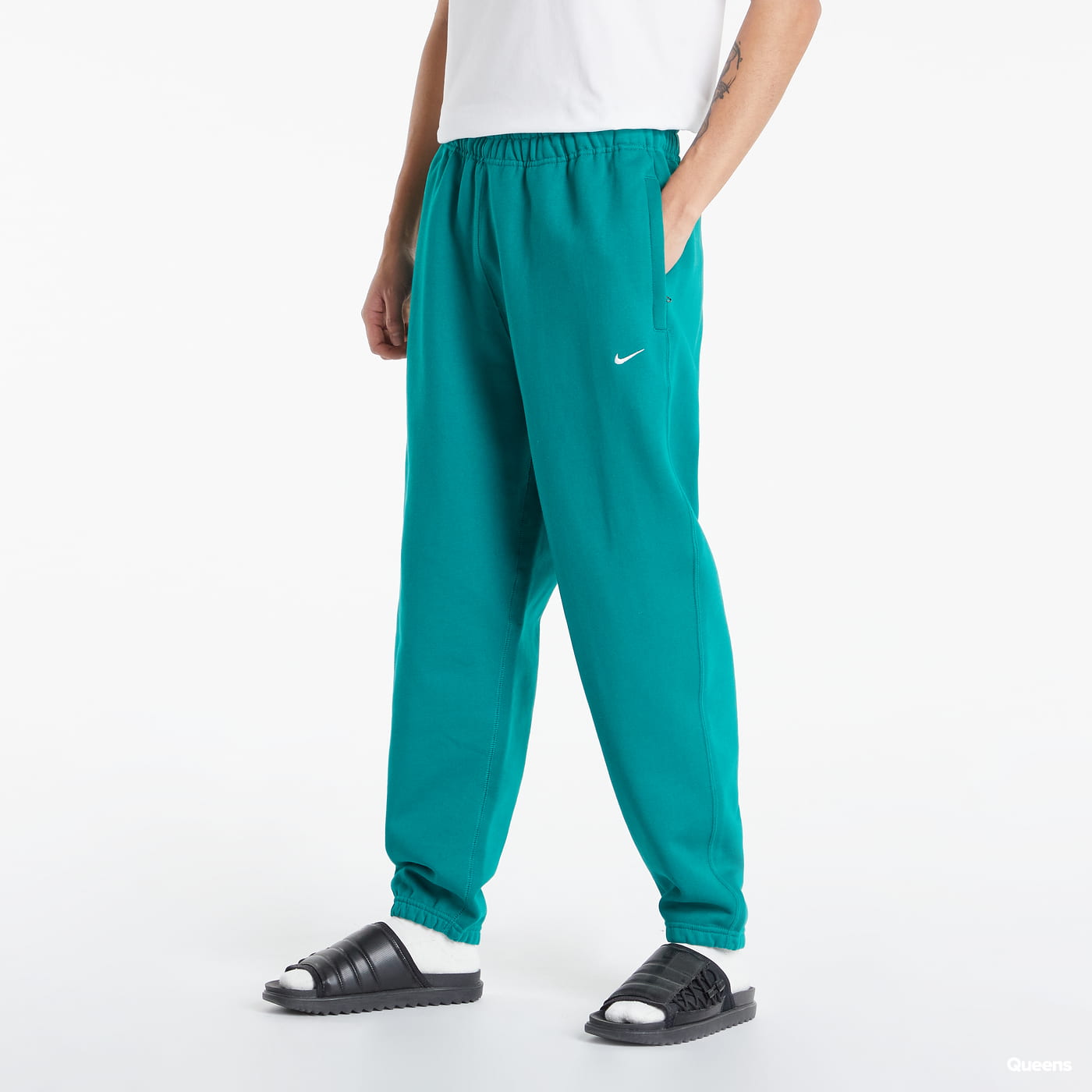 Спортни панталони Nike Solo Swoosh Fleece Pants Зелено | CW5460-340, 0