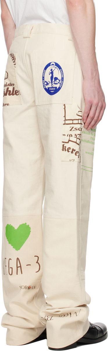 Дънки Marine Serre Marine Serre Regenerated Workwear Trousers Бежово | UPA059A UWOV0009, 2