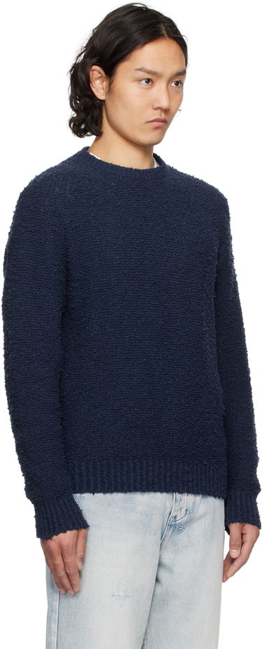 Пуловер Noah Noah Popcorn Yarn Sweater Тъмно синьо | SW090SS25BLU, 1