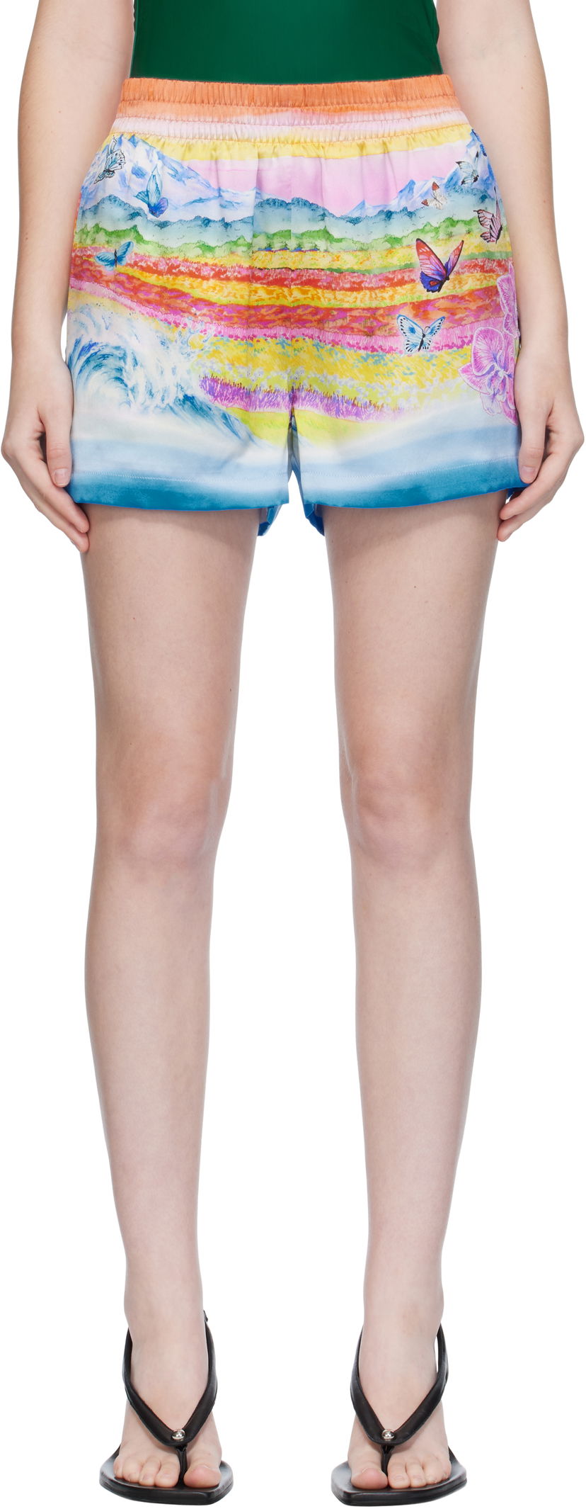 Къси панталони Casablanca Casablanca Silk Printed Shorts Многоцветен | WPF25-TR-104-02