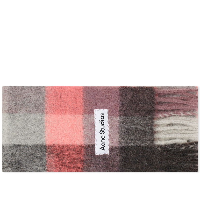 Шал Acne Studios Vally Check Scarf Розово | CA0084-DL3