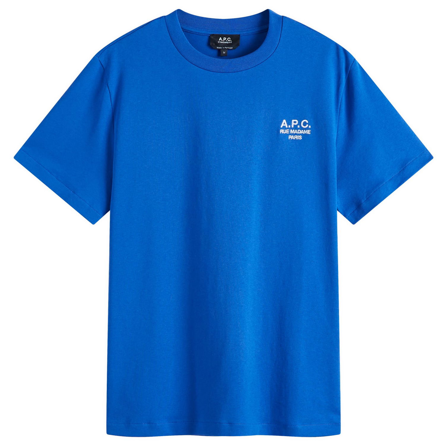 Тениска A.P.C. Men's Rue Madame Logo T-Shirt, Size Small Синьо | COHBU-M26388-IMA, 1