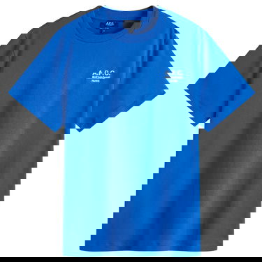 Тениска A.P.C. Men's Rue Madame Logo T-Shirt, Size Small Синьо | COHBU-M26388-IMA, 1