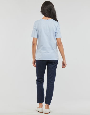 Тениска Tommy Hilfiger T shirt REG MONOGRAM EMB C-NK SS Синьо | WW0WW37433-C1O, 3