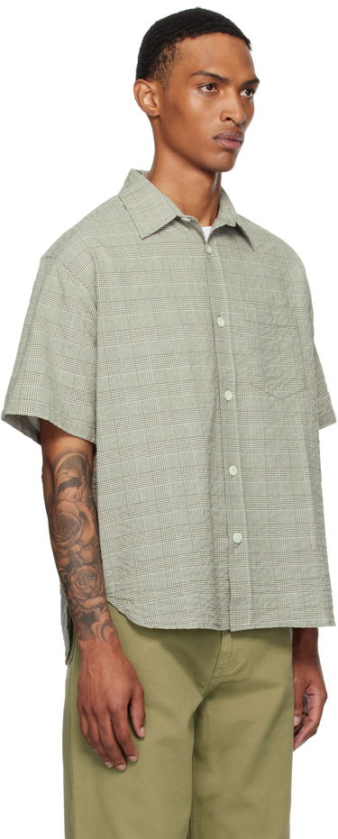 Риза NORSE PROJECTS Norse Projects Mo Oversized Check Short Sleeve Shirt Зелено | N40-0827, 1