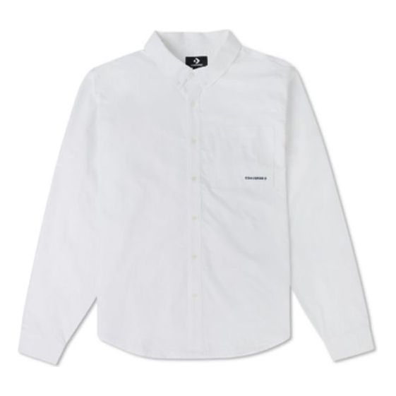 Риза Converse Oxford Button Up Shirt Бяло | 10024602-A02