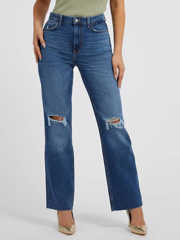 Дънки GUESS Straight Denim Pant Тъмно синьо | W2BA33D4T98, 0