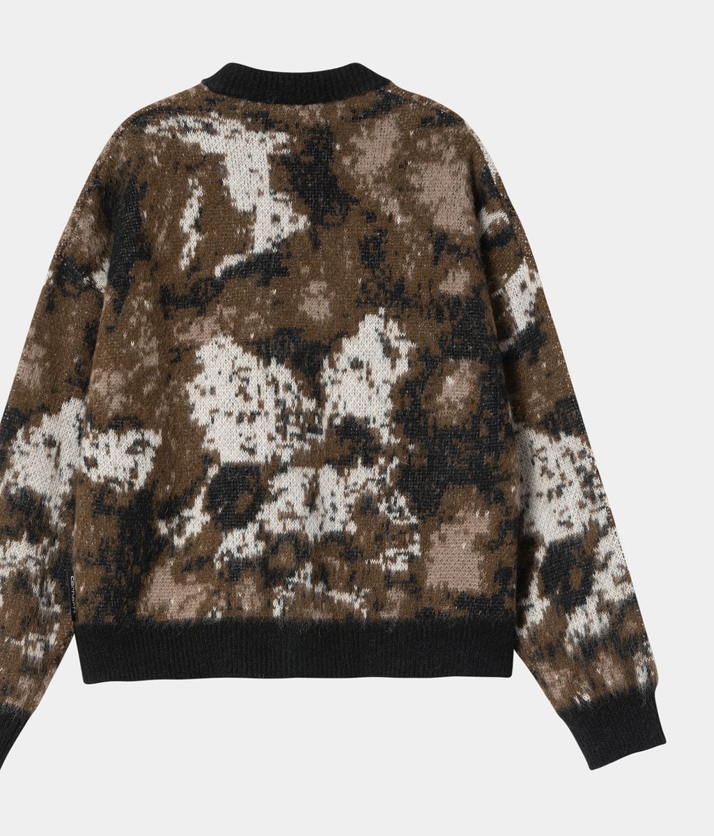 Пуловер Carhartt WIP Merlin Cardigan Wild Dog Jacquard Кафяво | I035417_5, 1