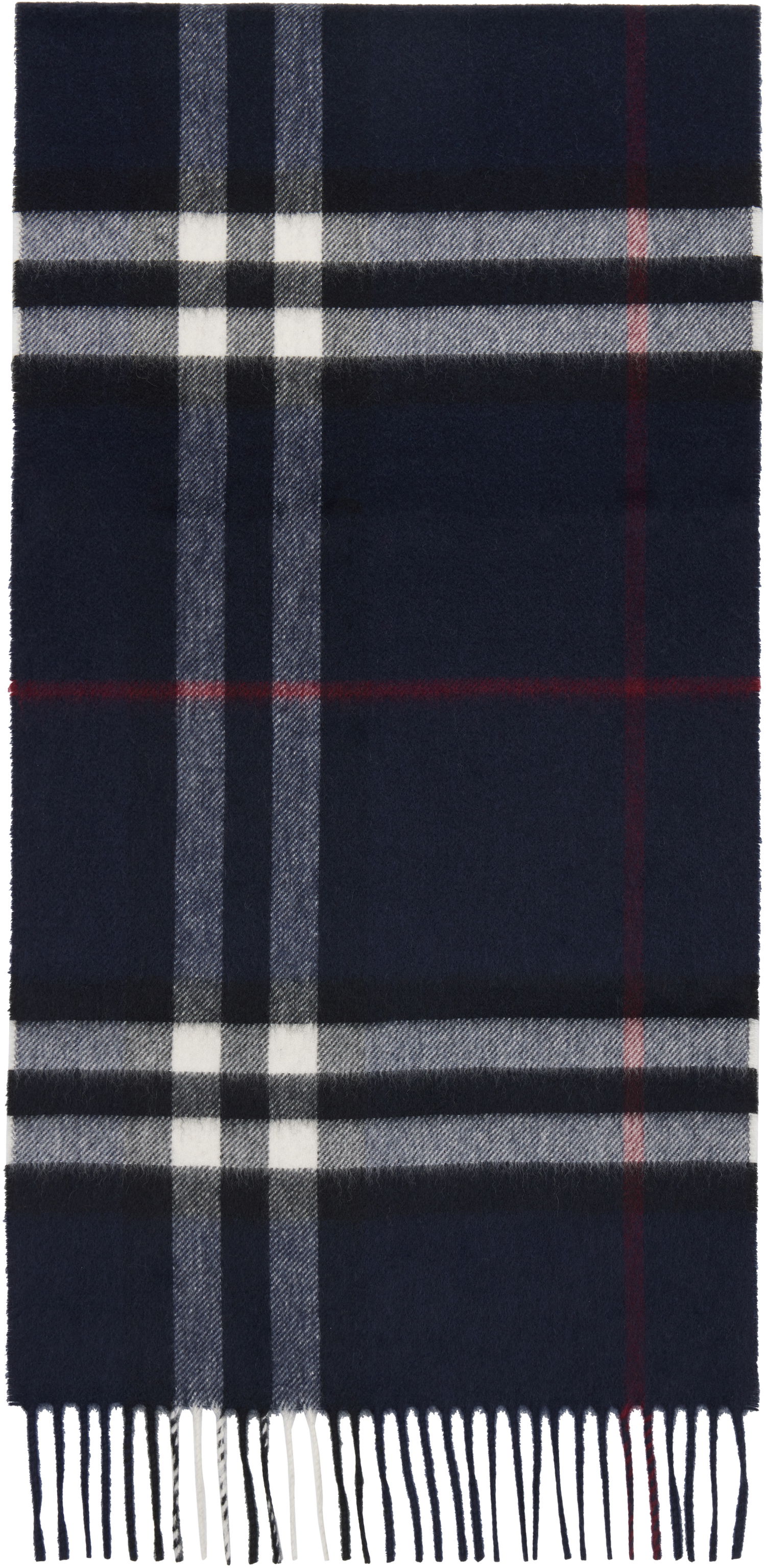 Шал Burberry Burberry Check Cashmere Scarf Тъмно синьо | 8112641, 0