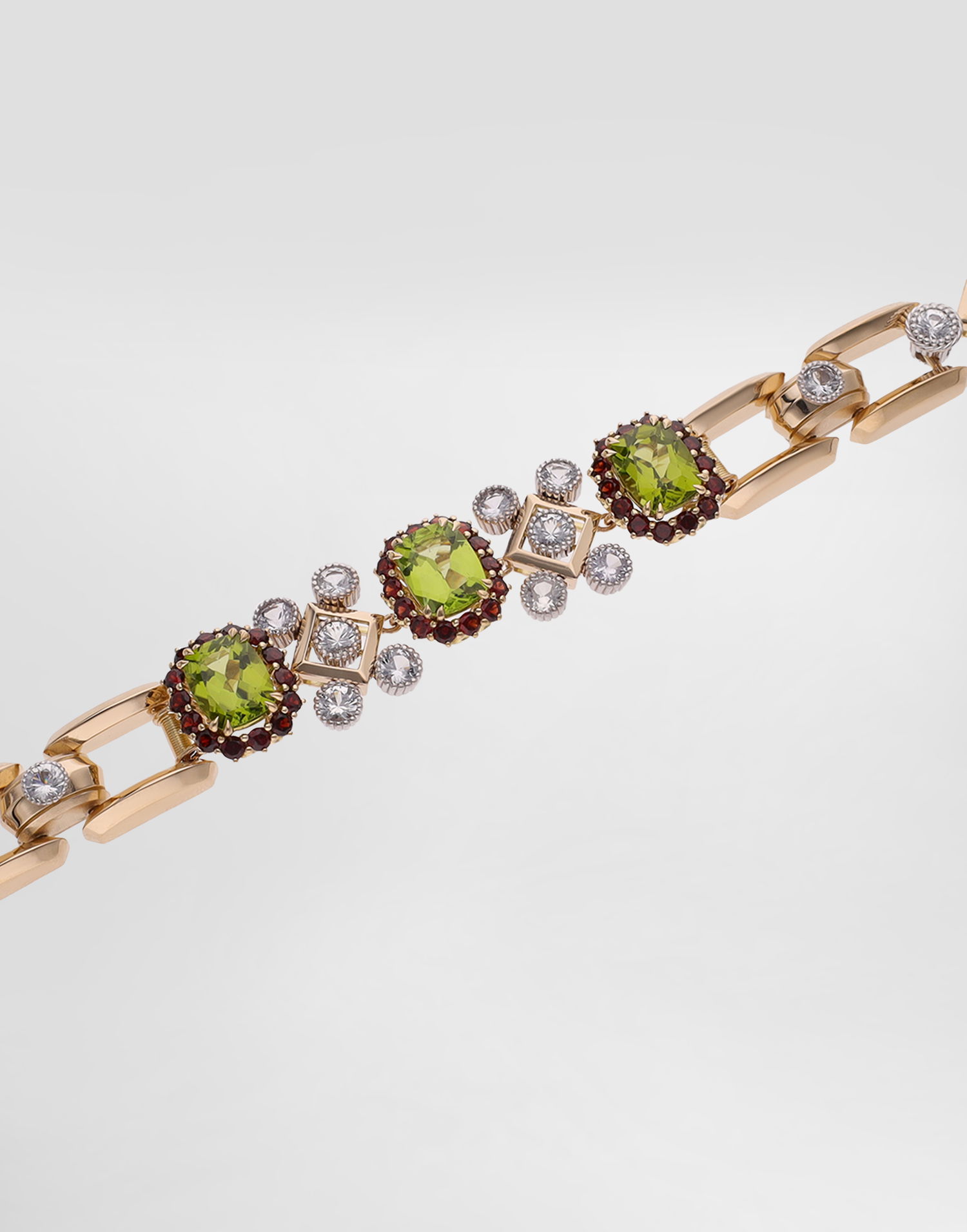 Гривна Dolce & Gabbana Dolce & Gabbana Peridot and Crystal Embellished Chain Bracelet Многоцветен | WBSA6GWPER187583, 1