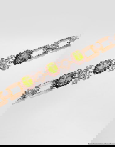 Гривна Dolce & Gabbana Dolce & Gabbana Peridot and Crystal Embellished Chain Bracelet Многоцветен | WBSA6GWPER187583, 1