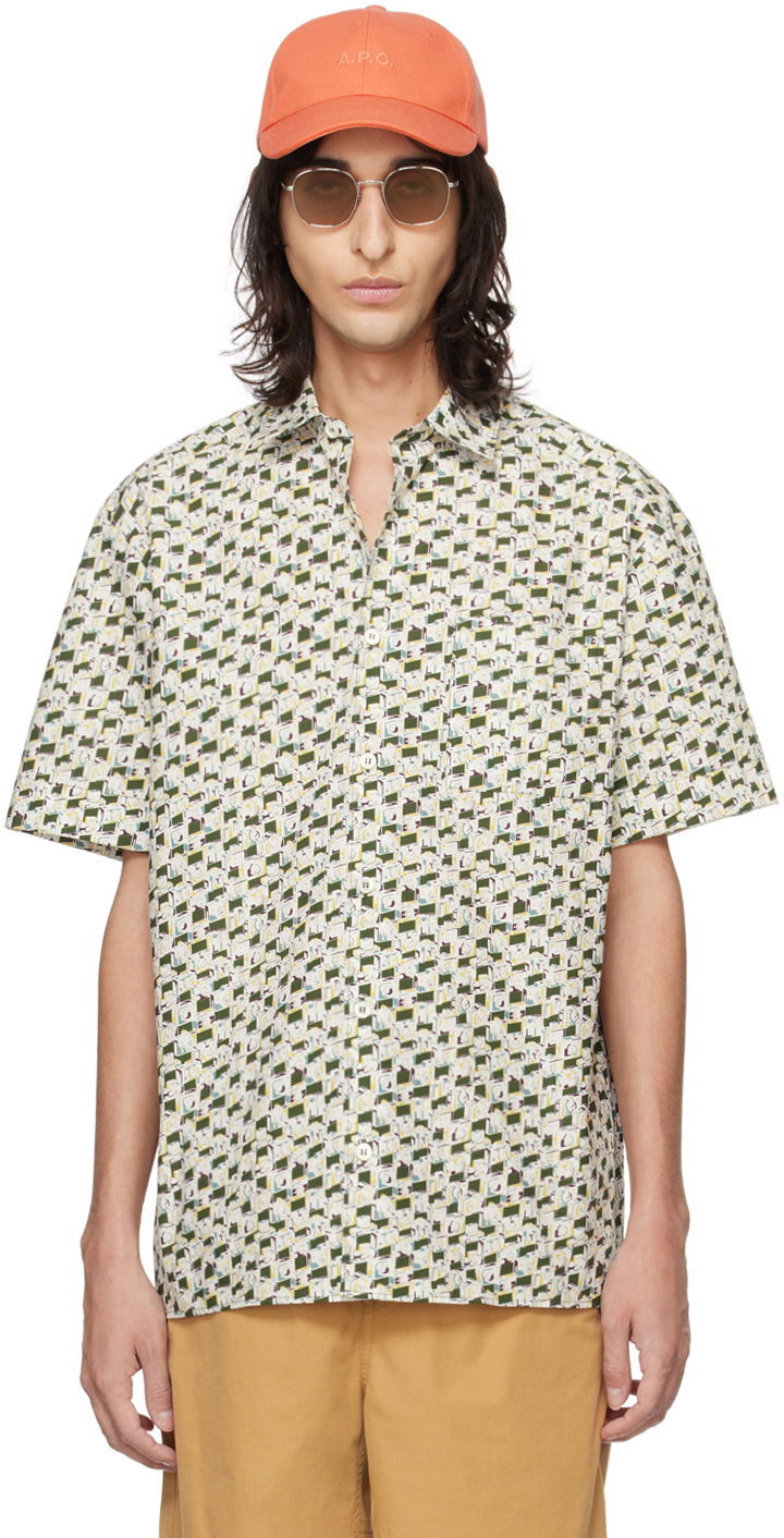 Риза A.P.C. Ross Shirt Зелено | COGWL-H12541