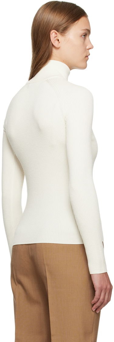 Пуловер Max Mara Women's Ribbed Turtleneck Sweater Бяло | 2313662333600 MM12115, 2