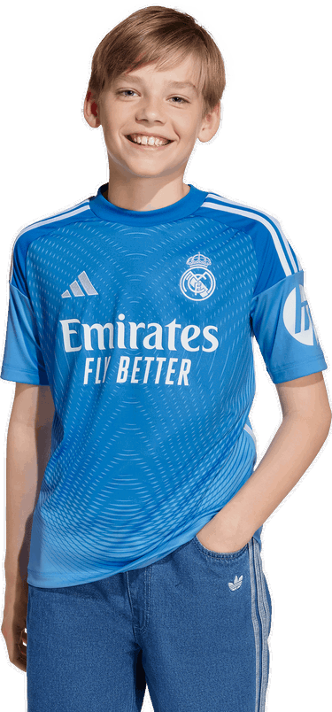 Фланелка adidas Performance Real Madrid 25/26 Youth Home Goalkeeper Jersey Синьо | JP4176, 4