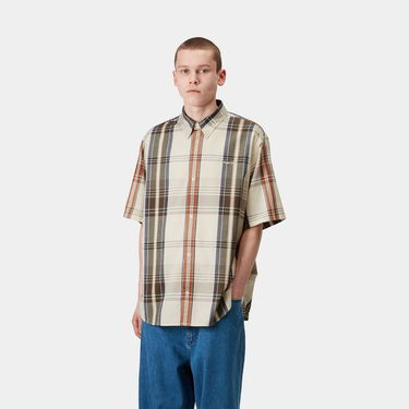 Риза Carhartt WIP Carhartt WIP Roslin Check Short Sleeve Shirt Бежово | I034546_9, 0