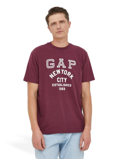 Тениска GAP Cotton T-Shirt Бургунди | 429932.00PLUMPUDD