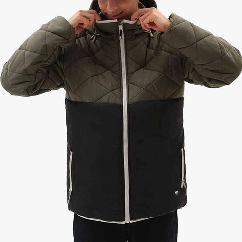 Пухо яке Vans Colorblocked Puffer Jacket Зелено | VN0A7S8GKEK