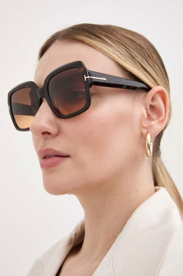 Слънчеви очила Tom Ford Tom Ford FT1082 Square Sunglasses Кафяво | FT1082.5452F, 5