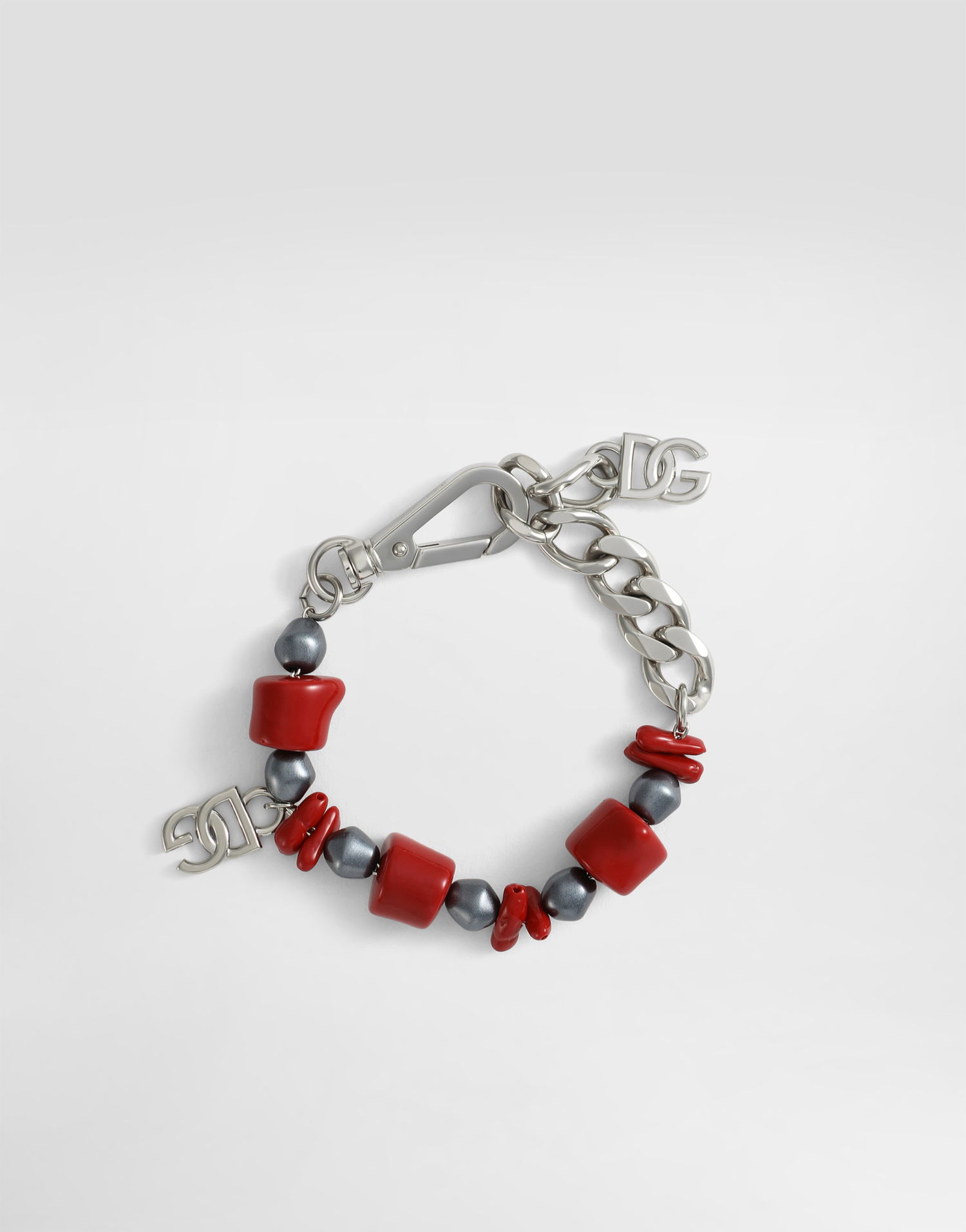 Гривна Dolce & Gabbana Dolce & Gabbana Metal Bracelet with Coral Details and Logo Червено | WBO5C4W111187655, 0