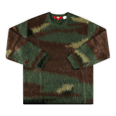 Пуловер Supreme Junya Watanabe x Comme des Garçons MAN Brushed Camo Sweater Зелено | FW21SK20 OLIVE, 0