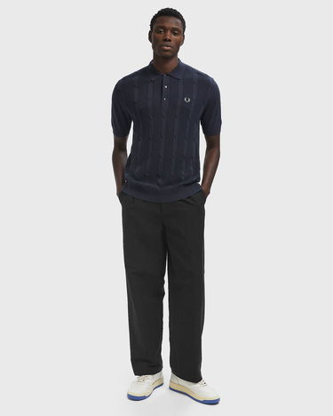 Поло тениска Fred Perry Cable Knit Polo Shirt Тъмно синьо | K1313-738, 1