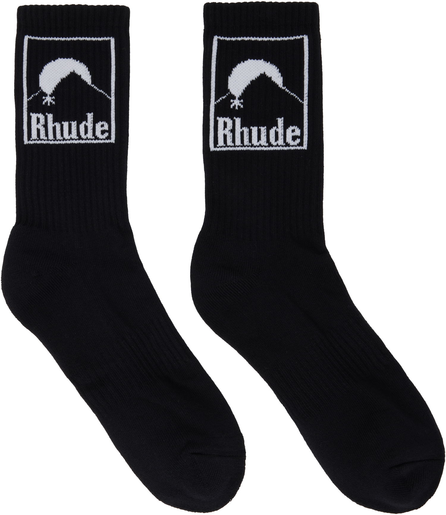 Чорапи Rhude Rhude Moonlight Badge Socks Черно | RHPS25SO06117, 0
