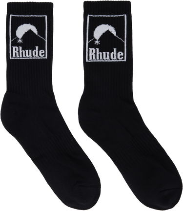 Чорапи Rhude Rhude Moonlight Badge Socks Черно | RHPS25SO06117, 0