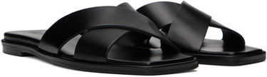 Аксесоари Aeyde Aeyde Sonia Leather Crisscross Slide Sandals Черно | A11-FS-BRNS08FL62-SS24-800-001, 3