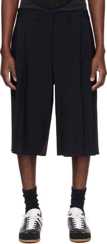 Къси панталони Maison Margiela MM6 Maison Margiela Pleated Knee-Length Shorts Черно | SH0MU0013 MTN042, 0