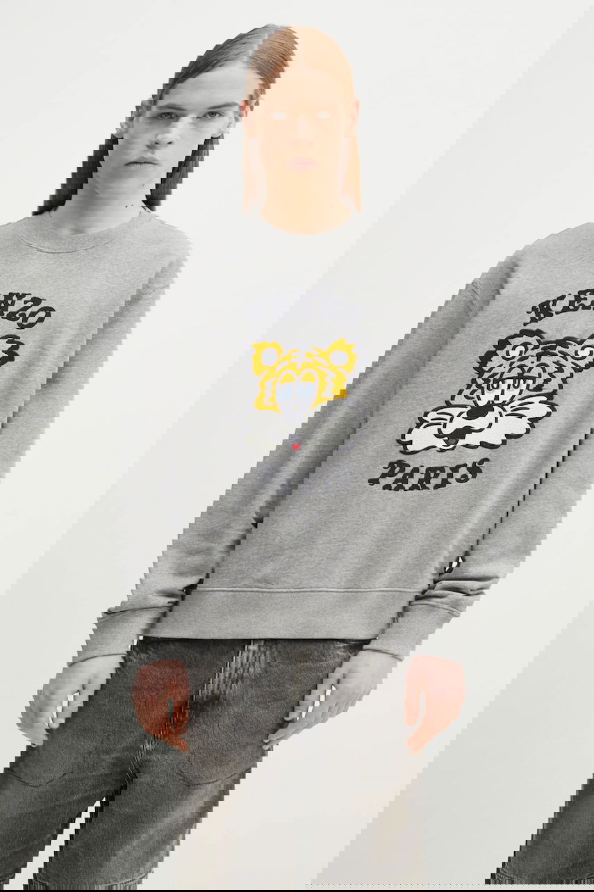 Суитчър KENZO Kenzo x Verdy Printed Cotton Sweatshirt Сиво | FF58SW2394MF.94, 0