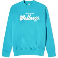 Пуловер Sporty & Rich Draft Crew Sweat Тюркоазено | CRAW2333DO, 2