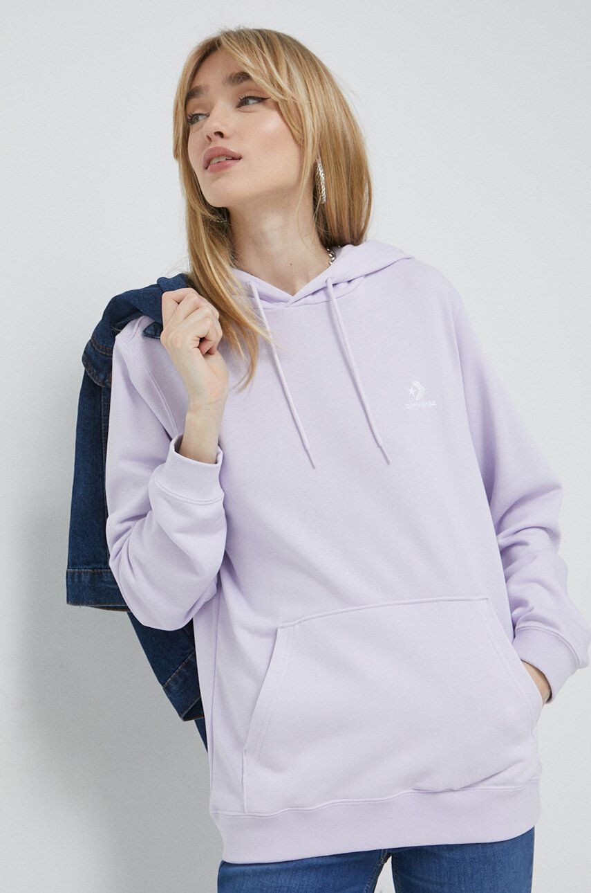 Суитчър Converse Go-To Emroidered Star Chevron French Terry Hoodie Лилаво | 10023874.A11, 0