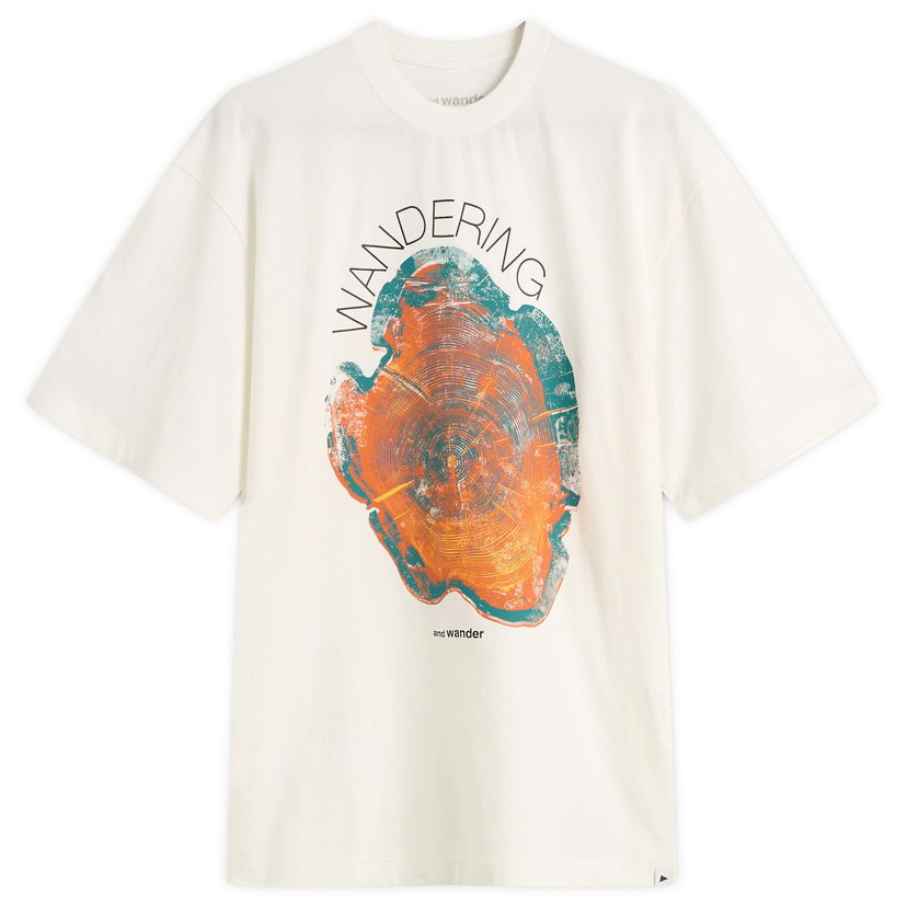 Тениска and wander Wandering Printed T-Shirt Бяло | 5745284091-030