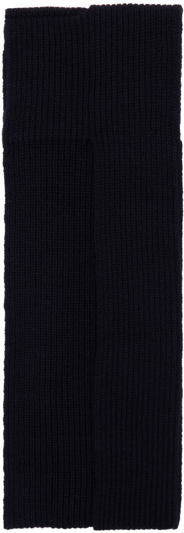 Шал Dries Van Noten Ribbed Knitted Scarf Синьо | 242-021235-9706, 1