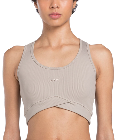 Съкратен топ Reebok Reebok Studio Rib Crop Tank Top Бежово | 100076305, 2