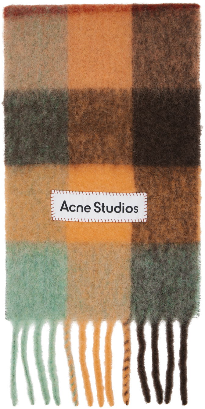 Шал Acne Studios Check Scarf Оранжево
 | CA0084-, 0