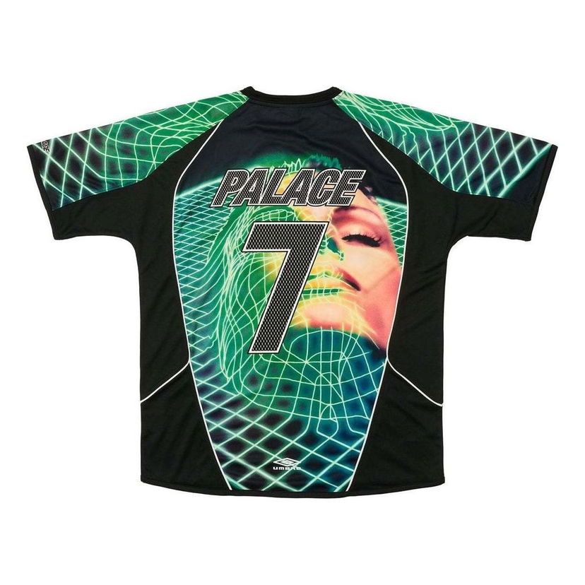 Фланелка Palace Palace x Umbro Goalie Graphic T-Shirt Черно | P26UMES077