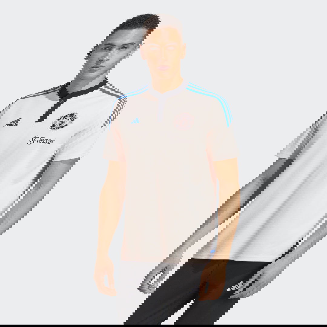 Поло тениска adidas Originals Manchester United Condivo 22 Бежово | HT4286, 0