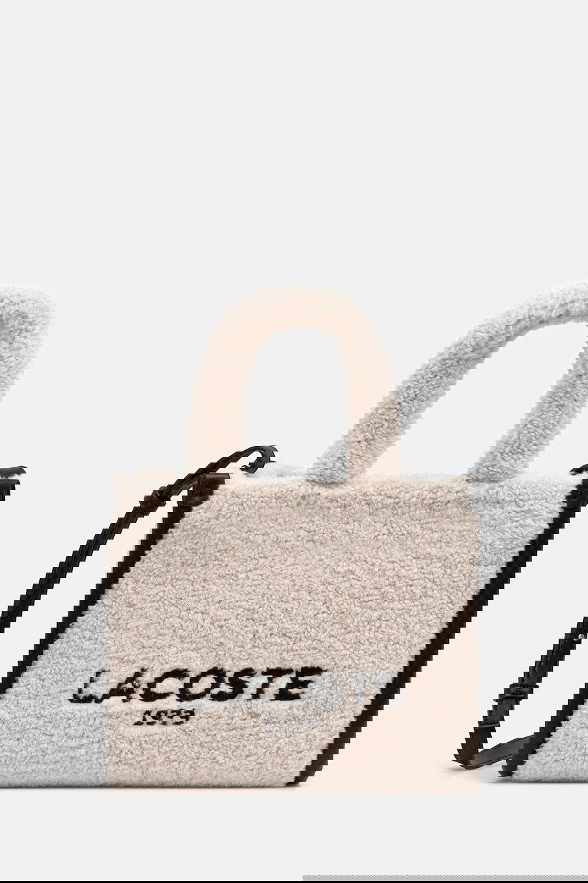 Голяма пазарска чанта Lacoste Lacoste Women's Shearling Tote Bag Бежово | NF5116HX, 0