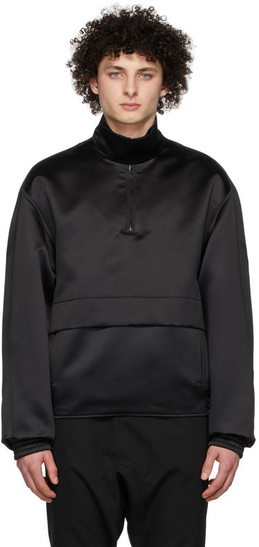 Суитчър We11done We11done Half-Zip Mock Neck Polyester Anorak Черно | WD-JK1-22-075-M-BK, 0