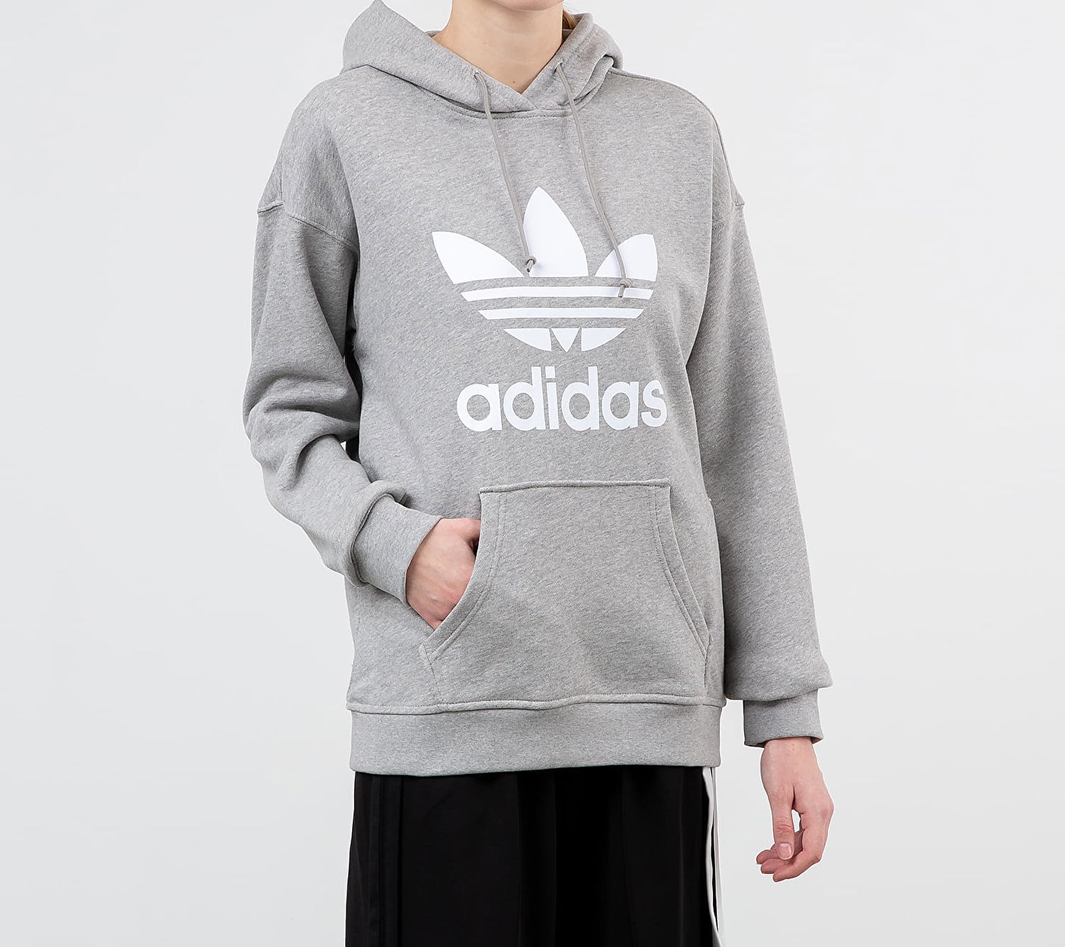 Суитчър adidas Originals Trefoil Hoodie Сиво | FM3304, 0