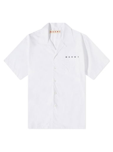 Поло тениска Marni Pocket Logo Vacation Shirt Lily White Бяло | CUMU0213P8-USCT88-LOW01