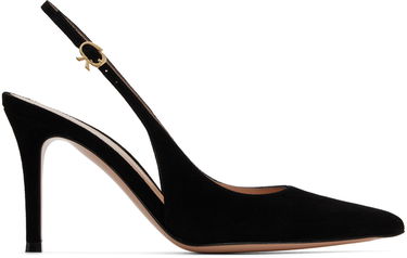 Кецове и обувки Gianvito Rossi Suede Slingback Pumps Черно | G95433-85RIC-CAM, 0
