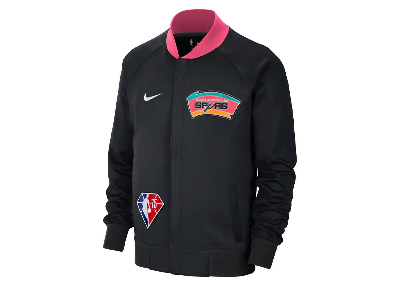 Яке бомбър Nike San Antonio Showtime City Edition Dri-Fit Jacket Черно | DB2471-010, 0