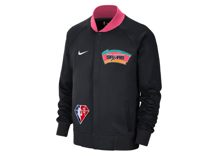 Яке бомбър Nike San Antonio Showtime City Edition Dri-Fit Jacket Черно | DB2471-010