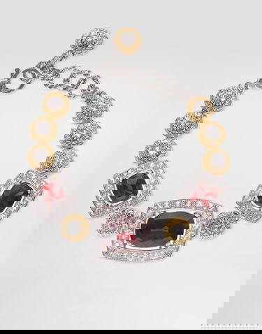 Гривна Dolce & Gabbana Dolce & Gabbana Eleganza 18K Gold, Garnet, and Diamond Bracelet Червено | WBSA4GWGAR1W8266, 1