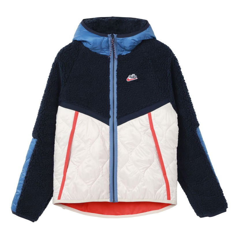 Пухо яке Nike Sportswear Heritage Color Warm Cap Jacket Синьо | CU4447-451