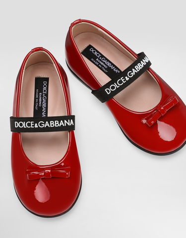 Аксесоари Dolce & Gabbana Dolce & Gabbana Patent Leather Ballet Flats With Elastic Червено | D20093A483187124, 3