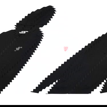 Суитчър Comme des Garçons PLAY Stacked Heart Zip-Up Hoodie Черно | AZ T294 051 1, 1